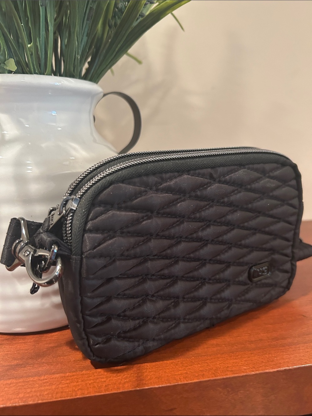 Lug Black Quilted Coupe Convertible Crossbody and Belt Bag
